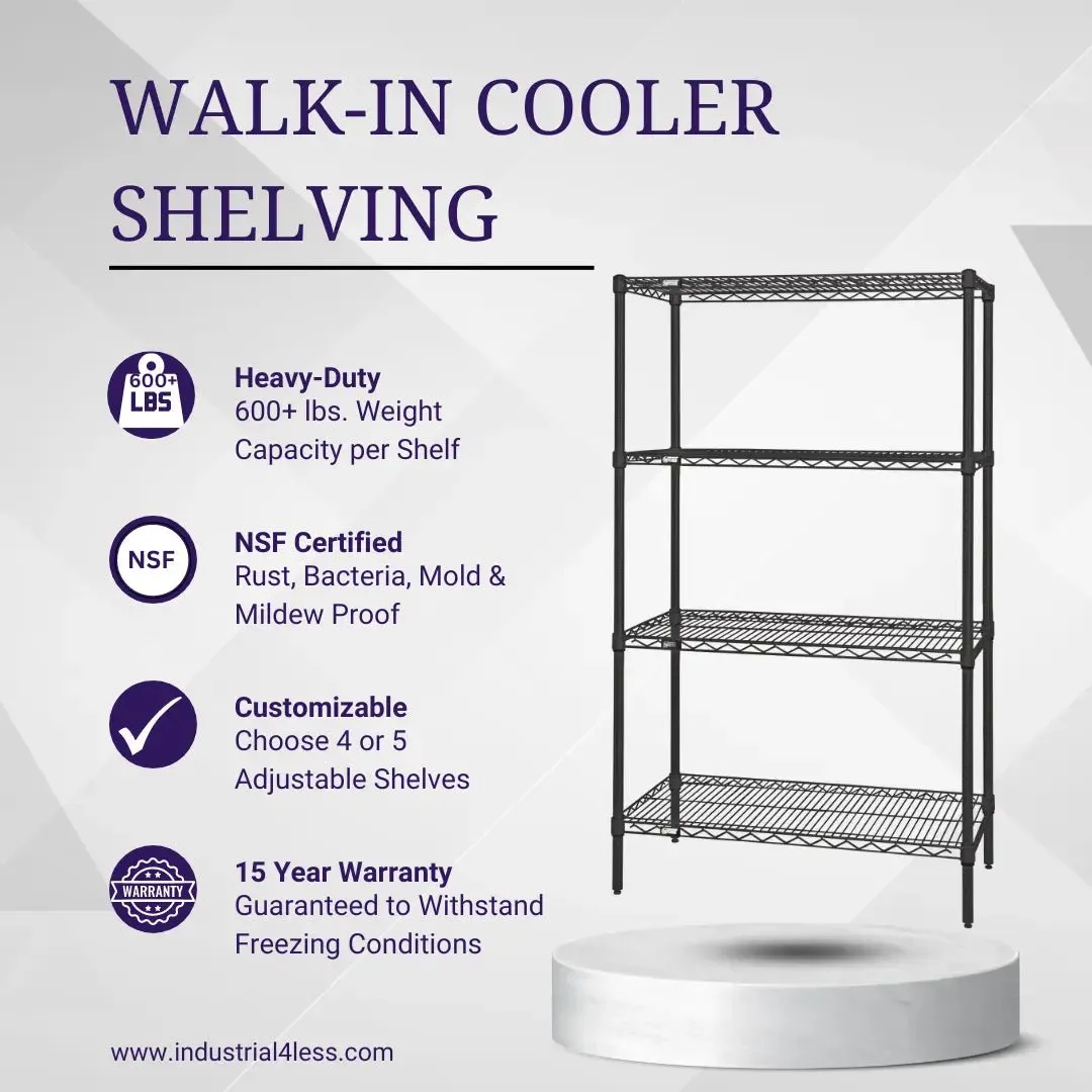 21" x 24" Walk In Cooler and Freezer Wire Shelving Unit