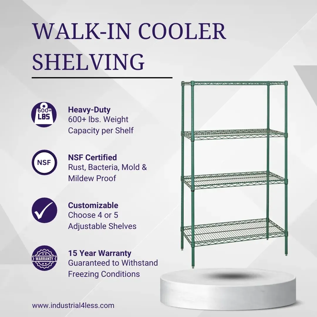 21" x 24" Walk In Cooler and Freezer Wire Shelving Unit