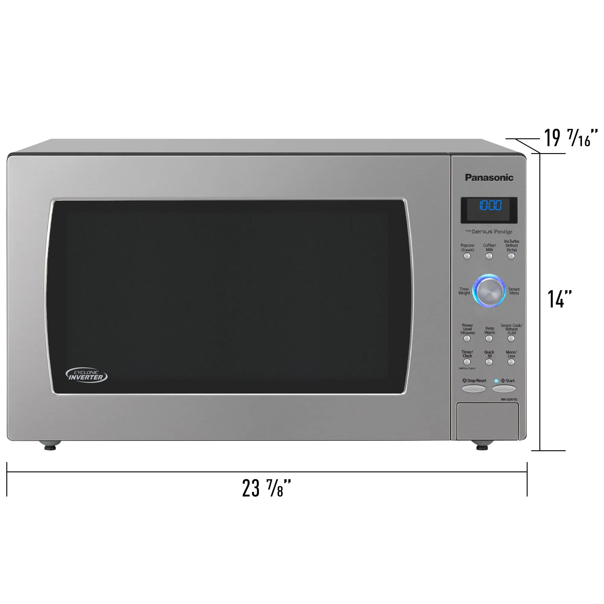 2.2 cu.ft. Cyclonic Wave Inverter Microwave, 1250W - NN-SD975S