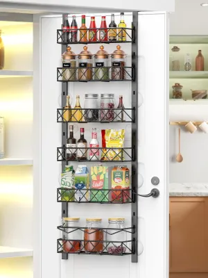 6 Tier Adjustable Baskets Over Door Pantry Organiser | Home Kitchen Storage Solution