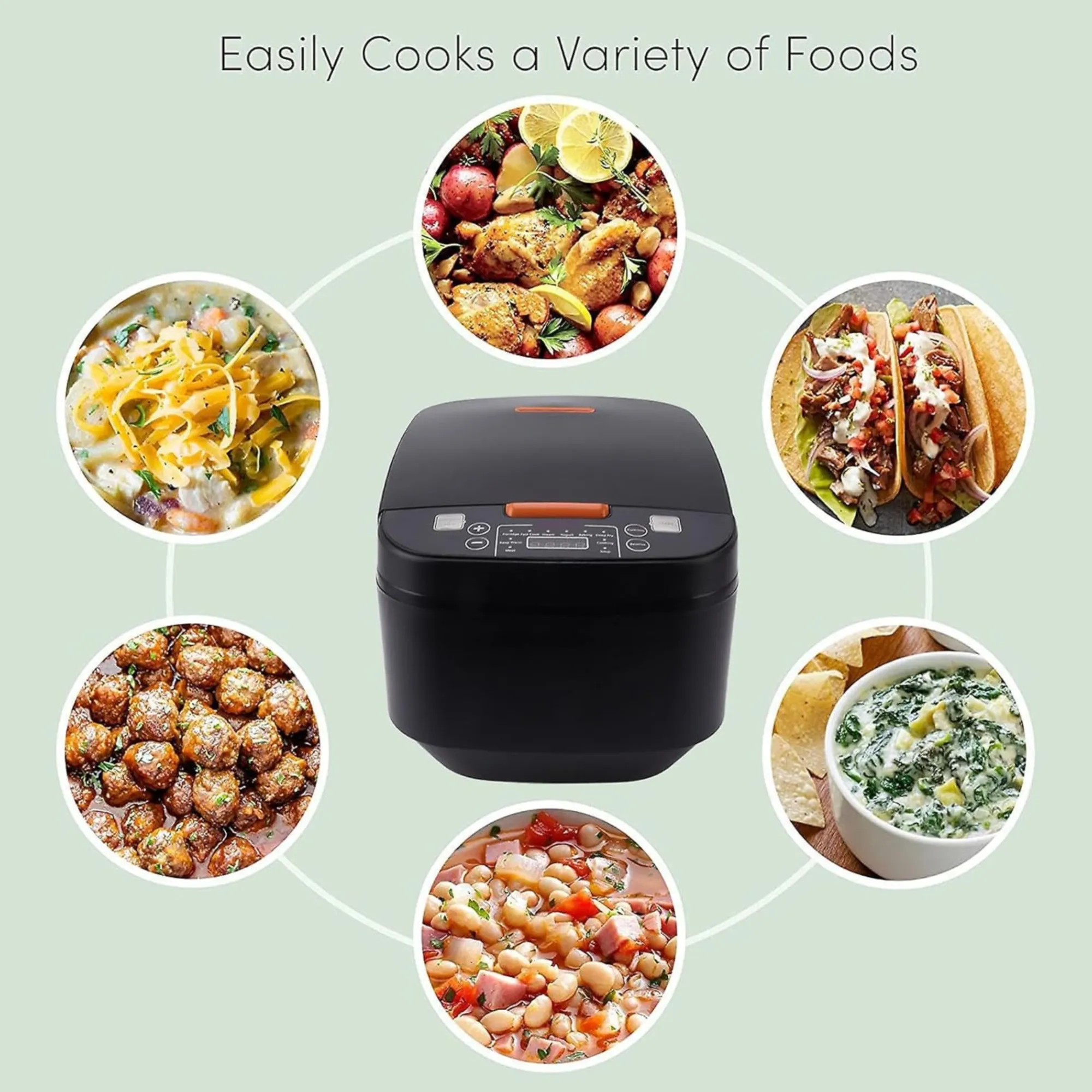 900W 5L Electric Pressure Cooker With Multi-Function Cooking Options
