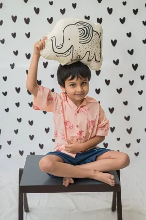 A Stomping Elephant- Boys Cotton Shirt