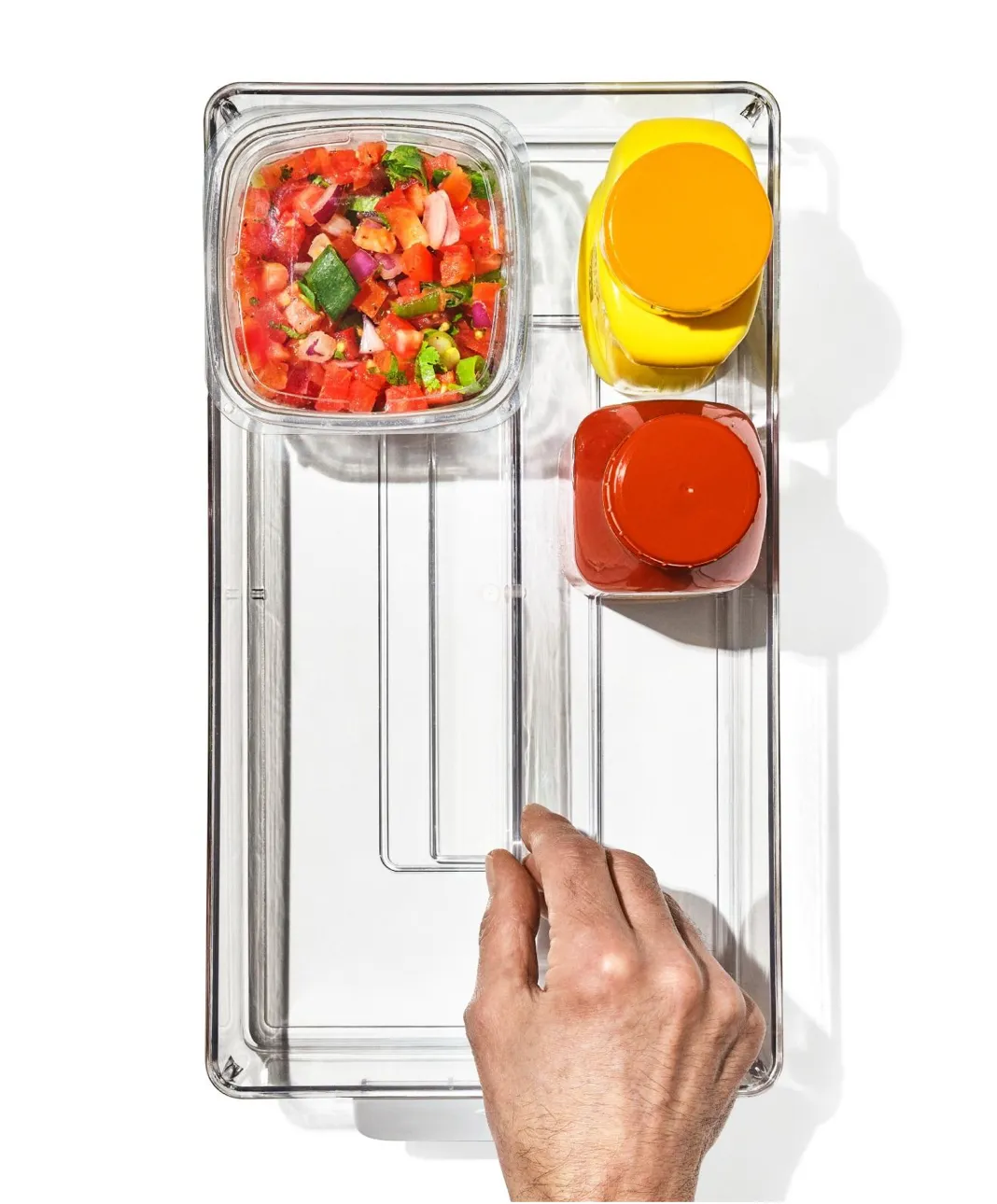 Adjustable Refrigerator Storage Bin