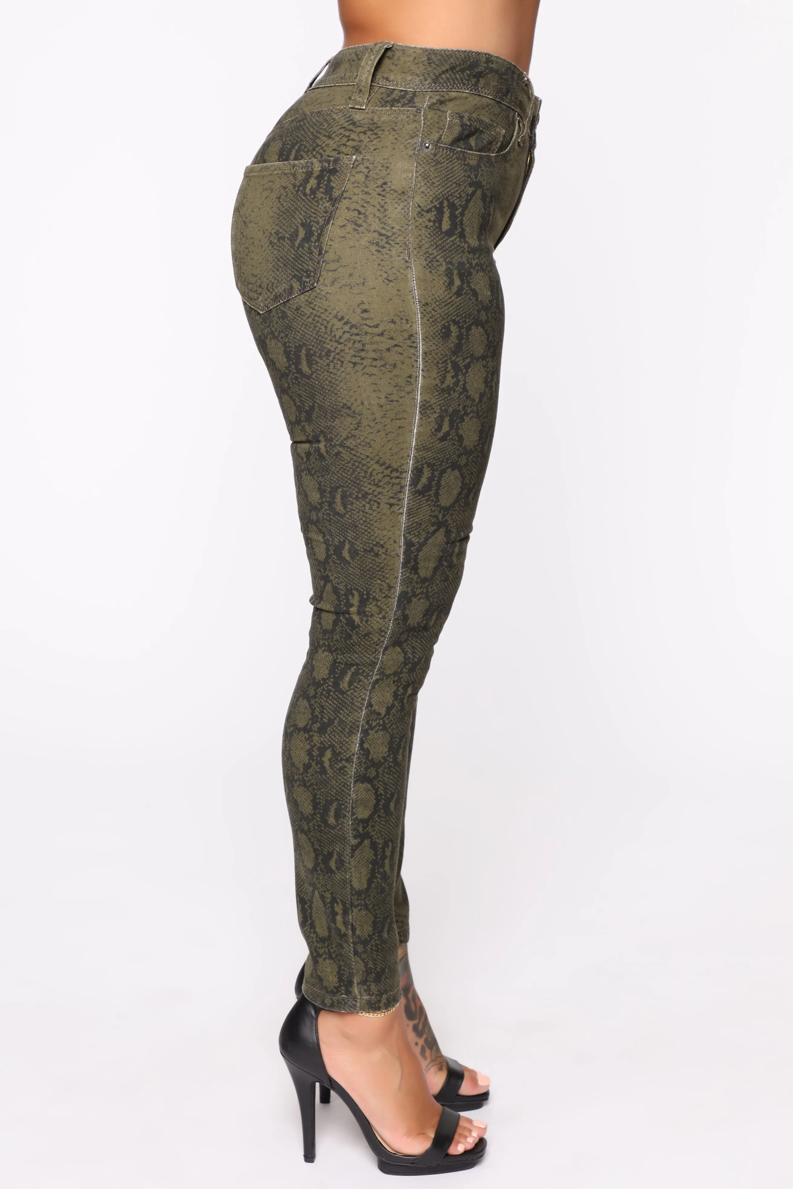 Always On The Move Skinny Pants - Olive/combo