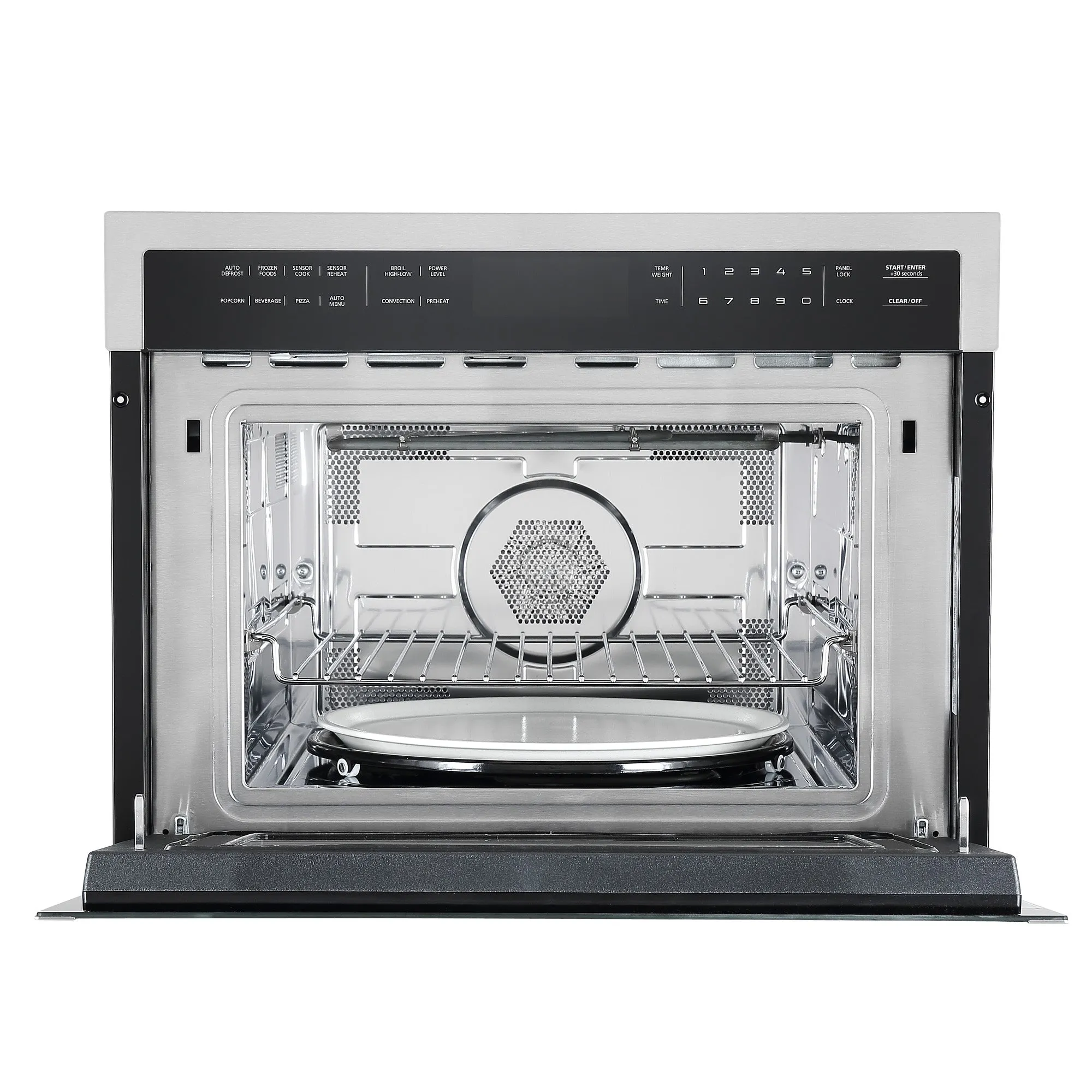 Ancona 2-piece 24" Oven Set with Built-in Convection Oven with Rotisserie Kit and Built-in Speed Combination Microwave Oven with Auto Menus