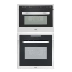 Ancona 2-piece 24" Oven Set with Built-in Convection Oven with Rotisserie Kit and Built-in Speed Combination Microwave Oven with Auto Menus
