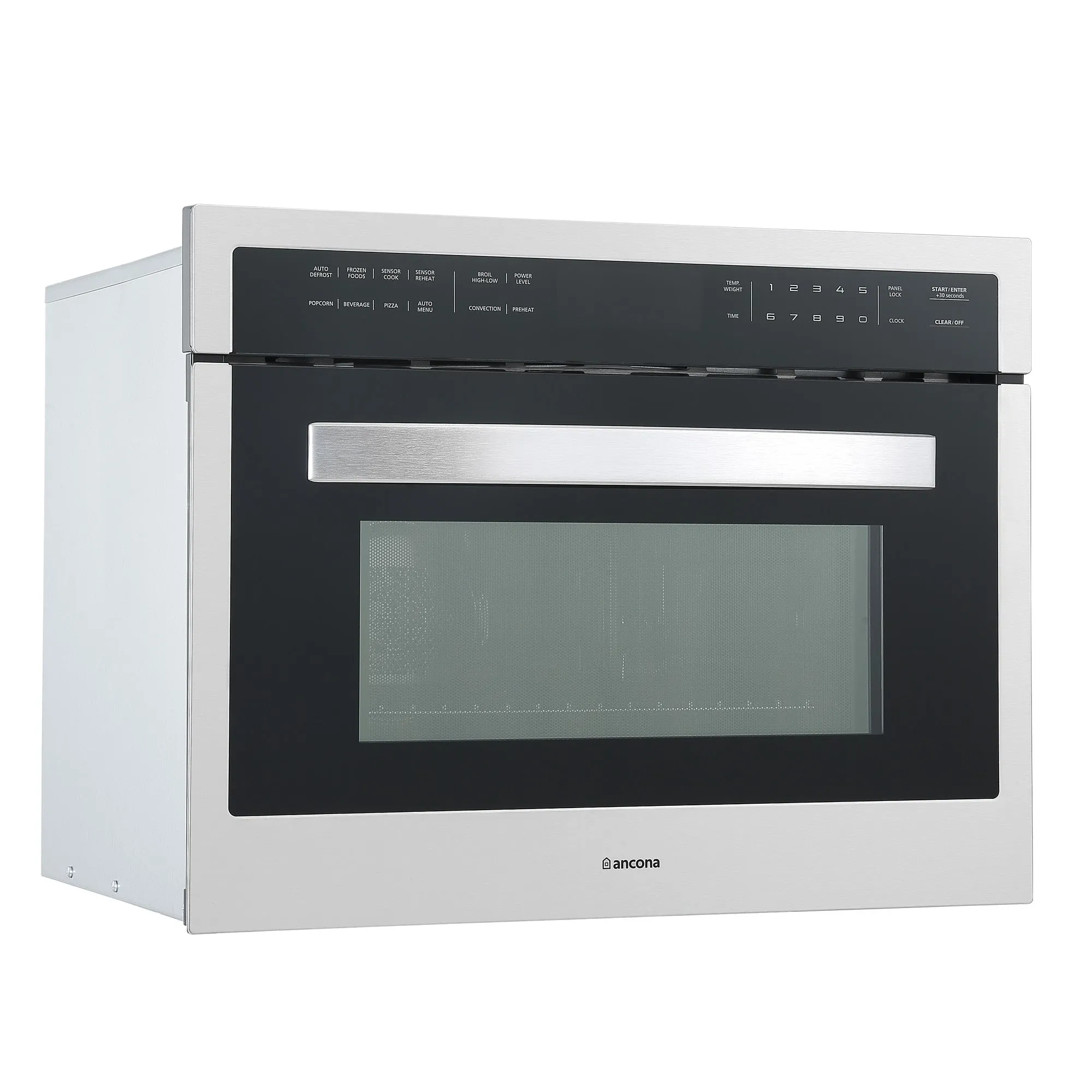 Ancona 2-piece 24" Oven Set with Built-in Convection Oven with Rotisserie Kit and Built-in Speed Combination Microwave Oven with Auto Menus