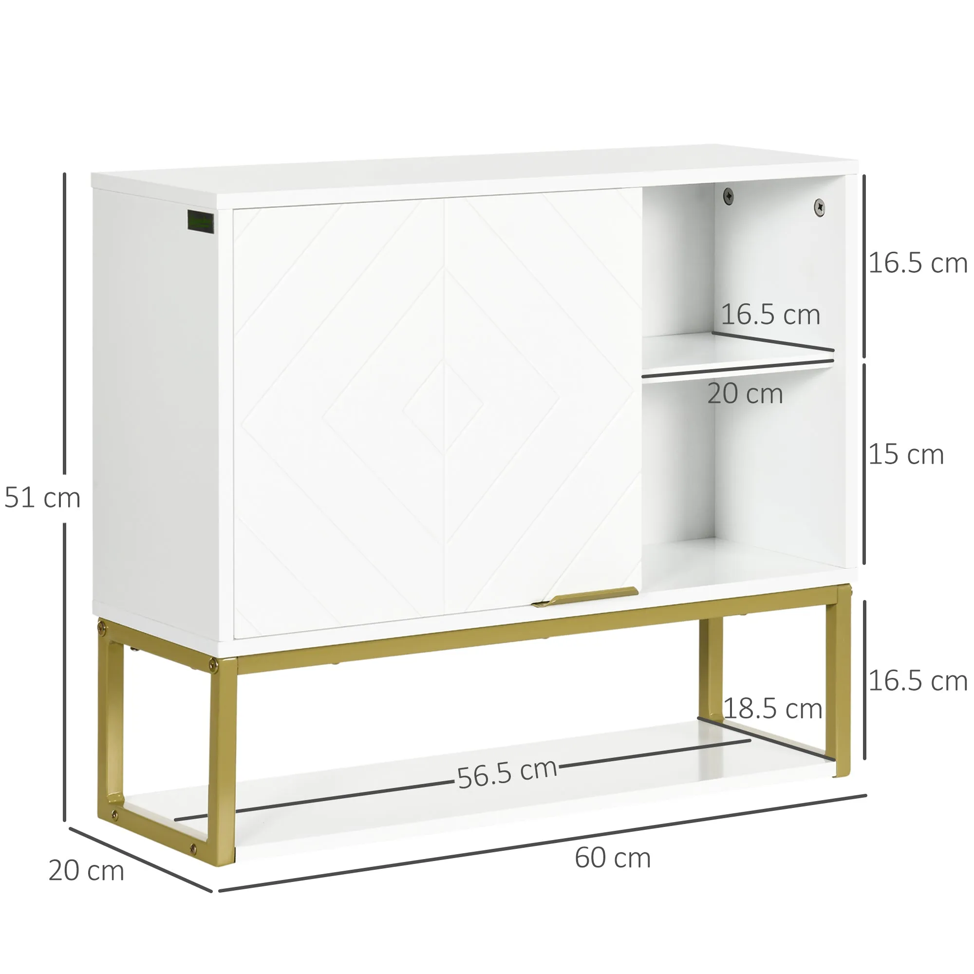 Bathroom Wall Cabinet with Adjustable Shelf for Hallway, Living Room