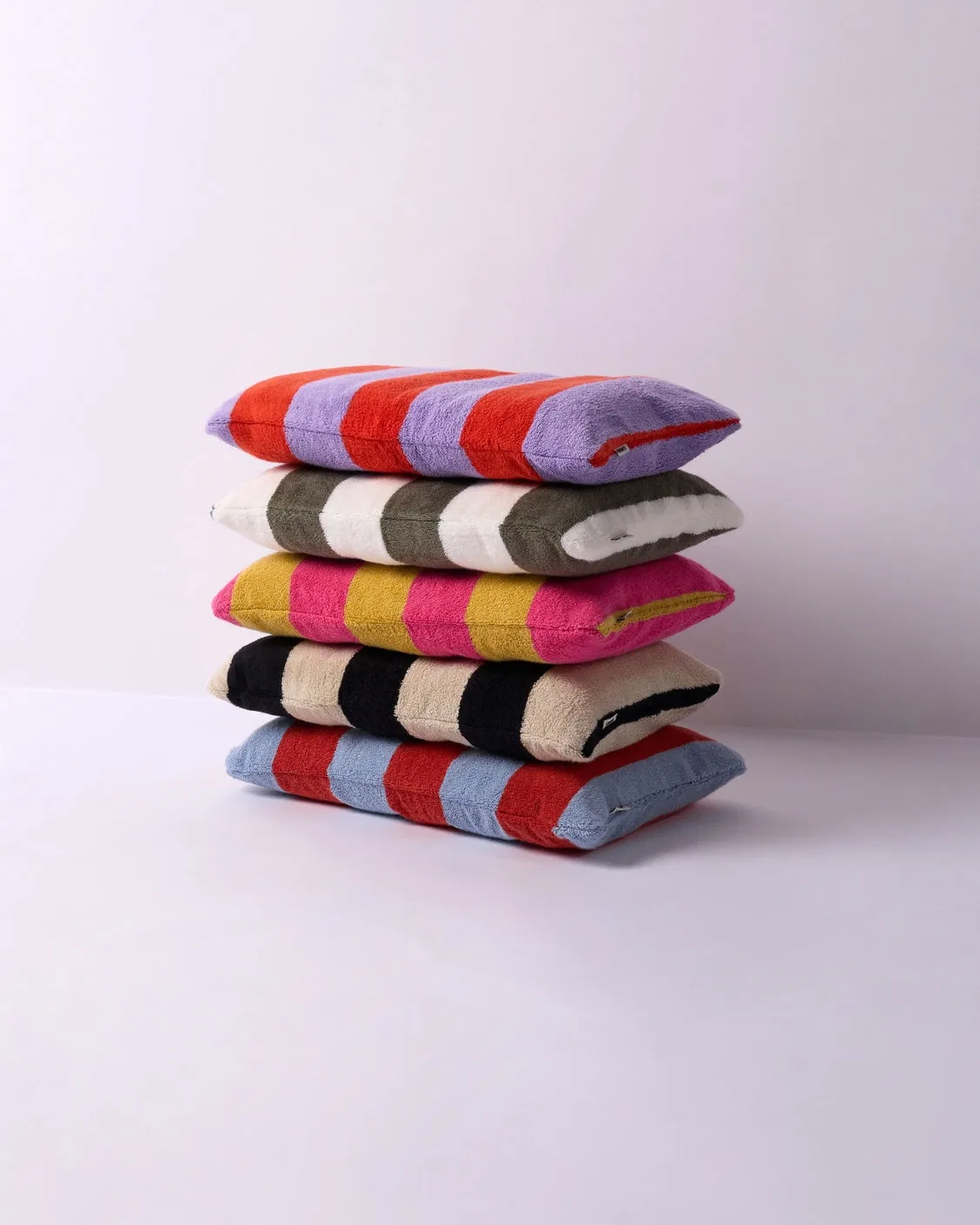 Beach Pillow - Matcha Stripes