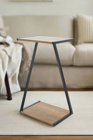 Brown 2 Tier Easy Sofa Table