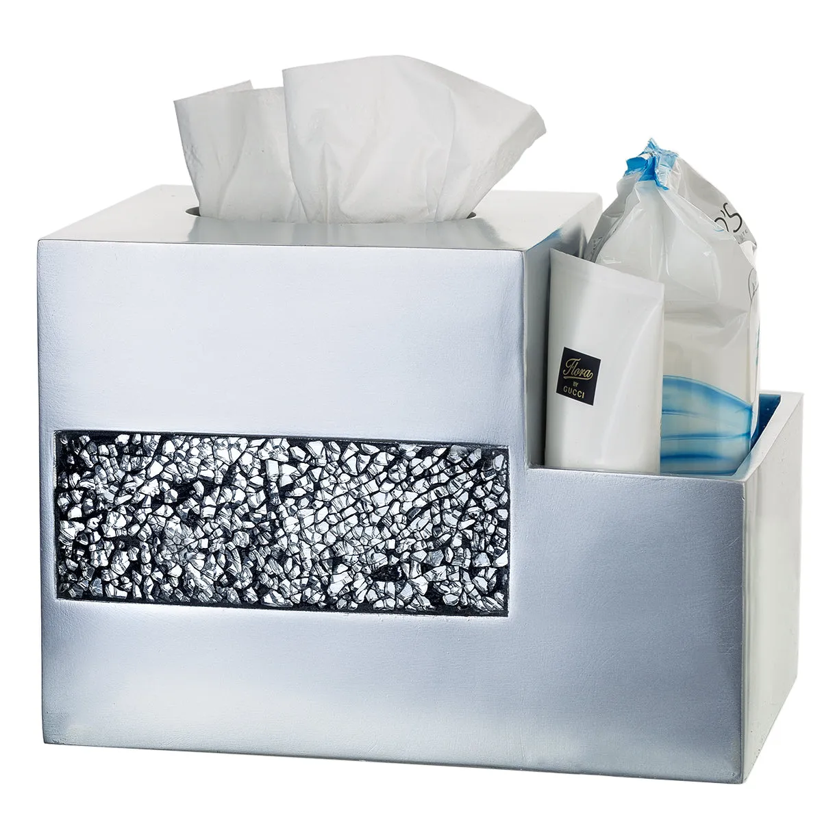 Brushed Nickel Tissue Organizer (Wholesale)