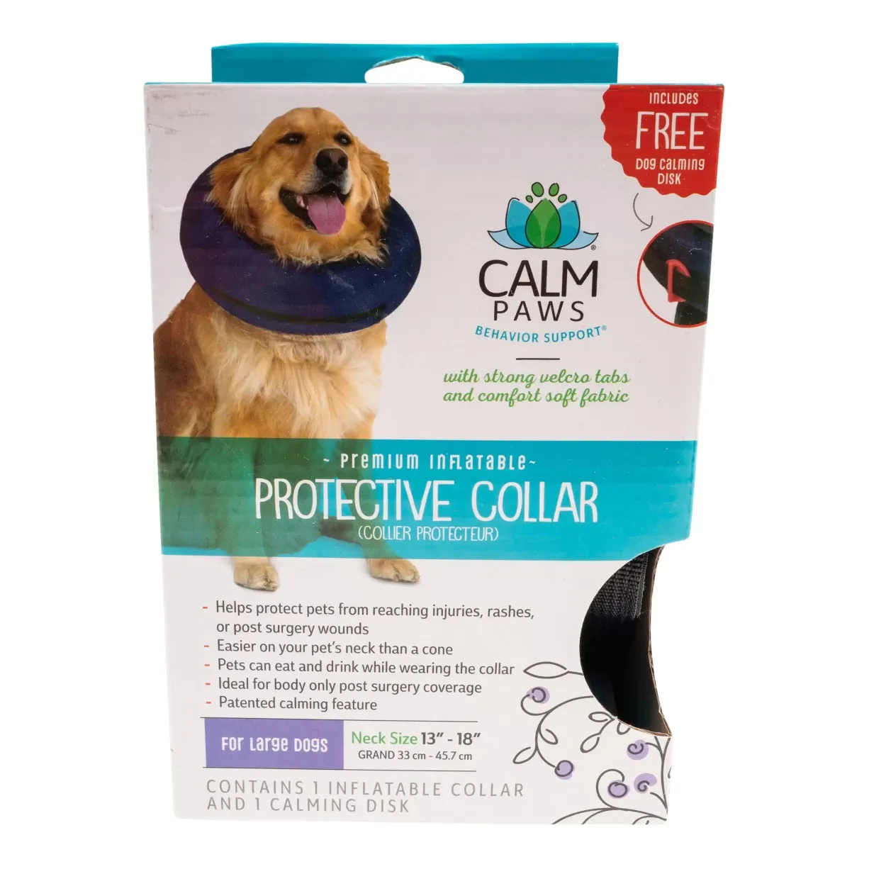 Calm Paws Inflatable Protective Dog Collar