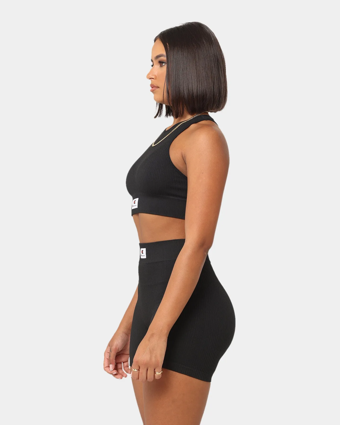Champion Women's LFS Seamless Racer Crop Black