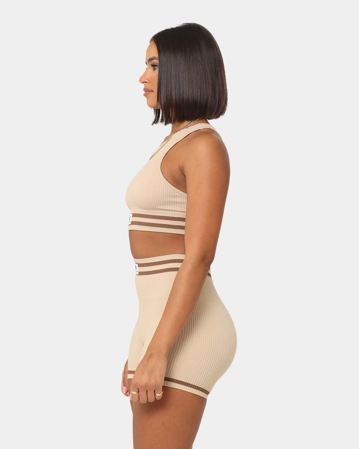 Champion Women's LFS Seamless Racer Crop Latte