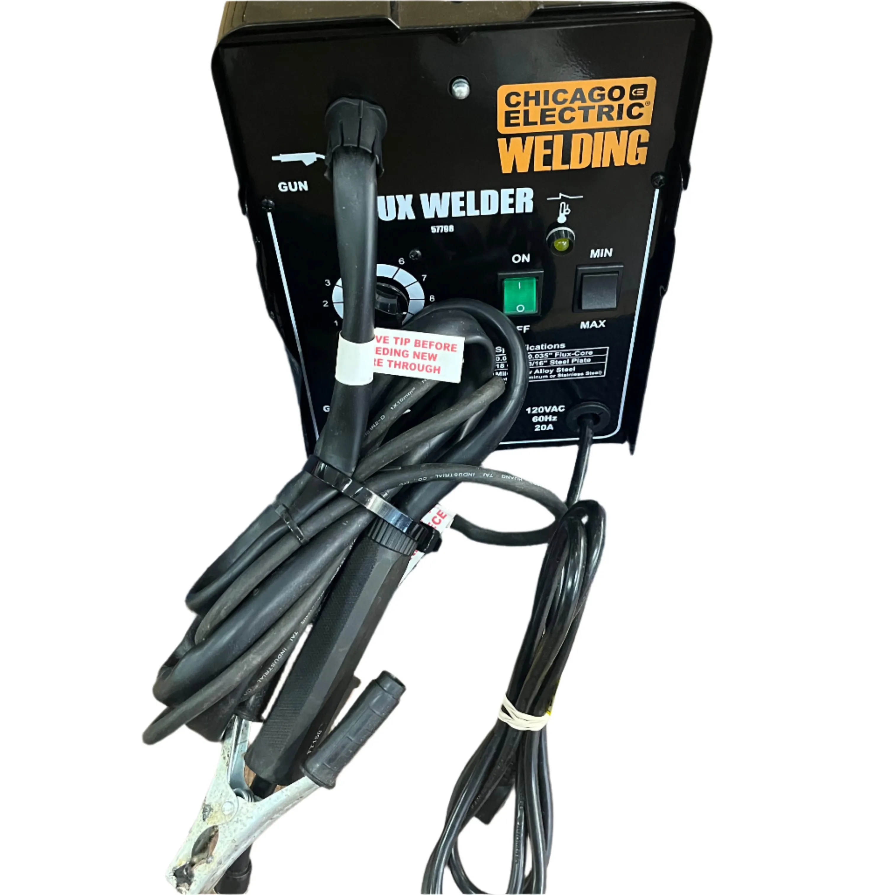 CHICAGO ELECTRIC Flux 125 Welder (Model 57798)