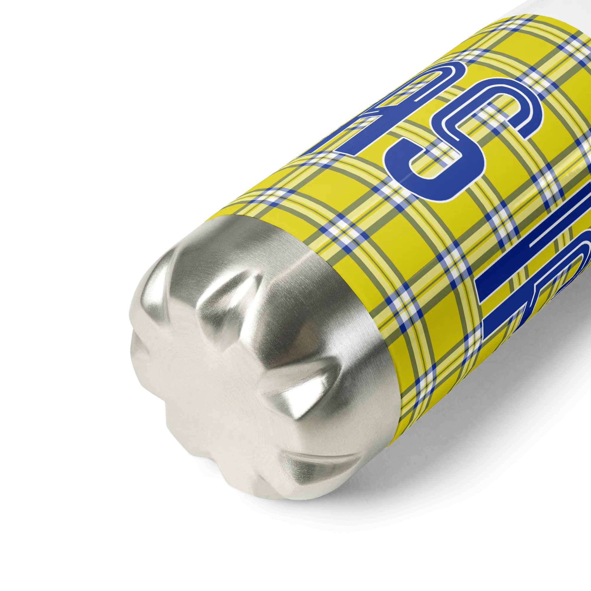 Clueless Yellow Plaid Stainless Steel Water Bottle