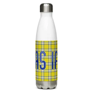 Clueless Yellow Plaid Stainless Steel Water Bottle