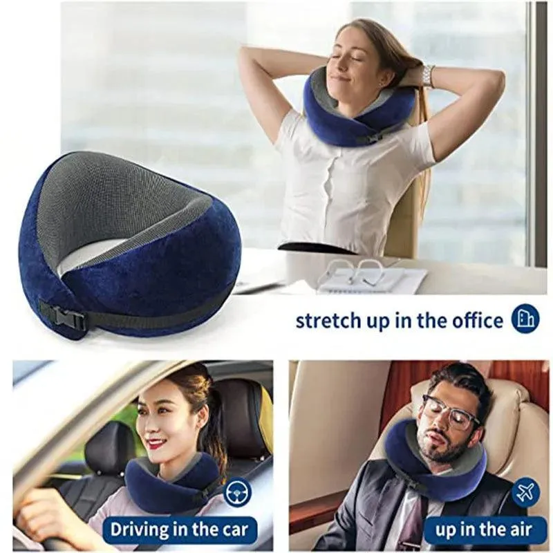 Ergonomic Travel Neck Pillow: Premium Memory Foam for Ultimate Comfort and Support