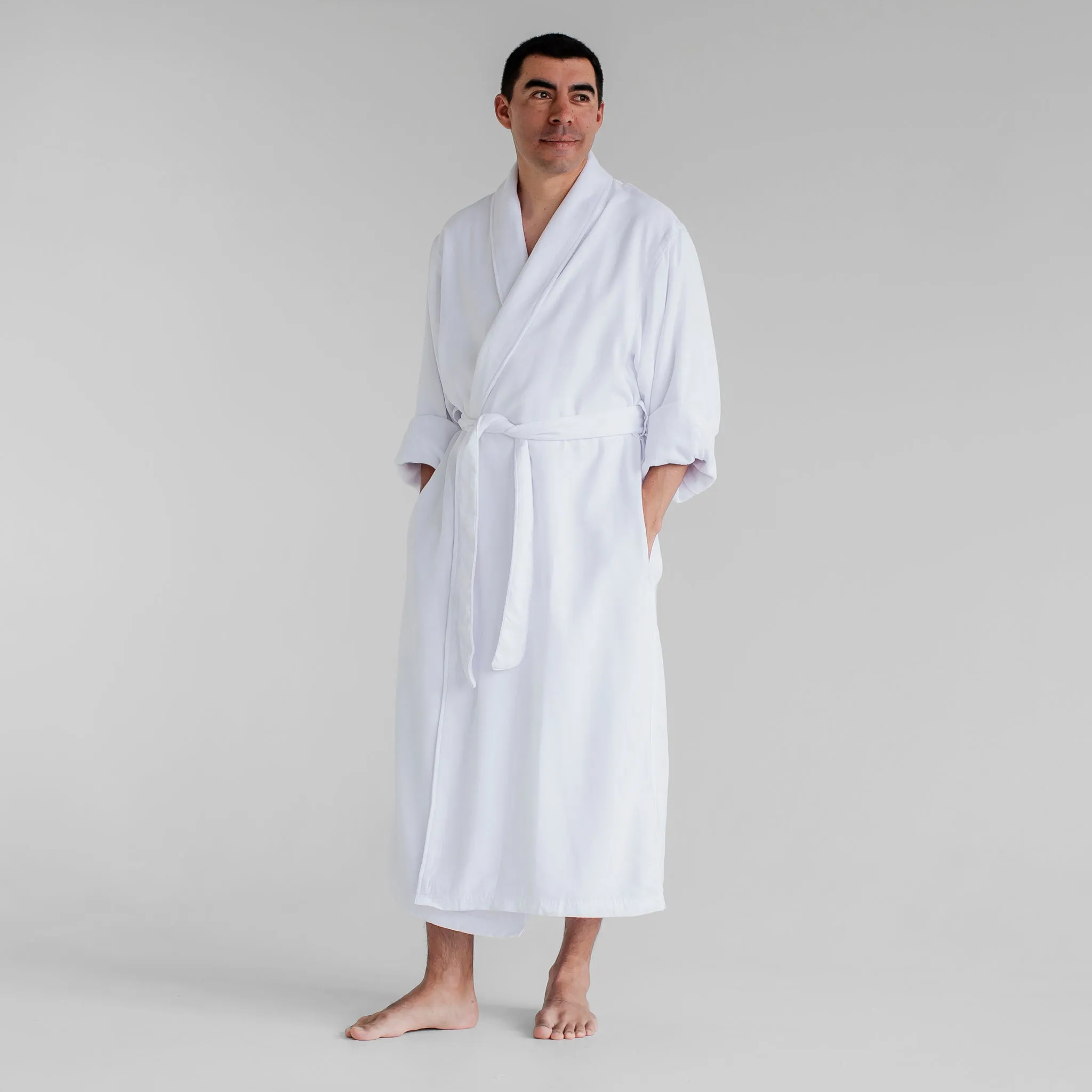 Essential Terry Cloth Spa Robe - White