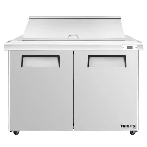 Frigos Platinum FG-SWPTS-48-MT 48" 2 Door Mega Top Refrigerated Sandwich Prep Table
