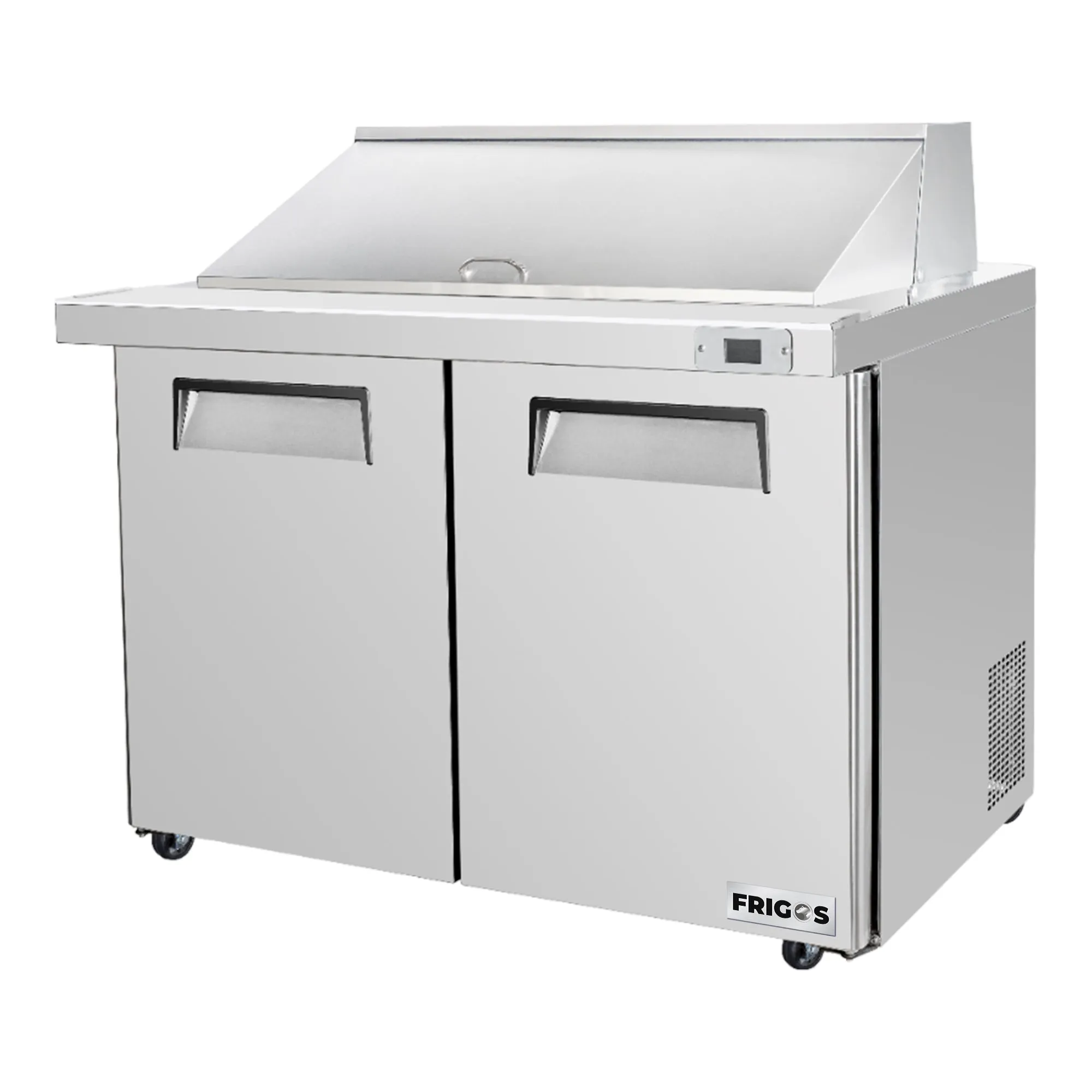 Frigos Platinum FG-SWPTS-48-MT 48" 2 Door Mega Top Refrigerated Sandwich Prep Table