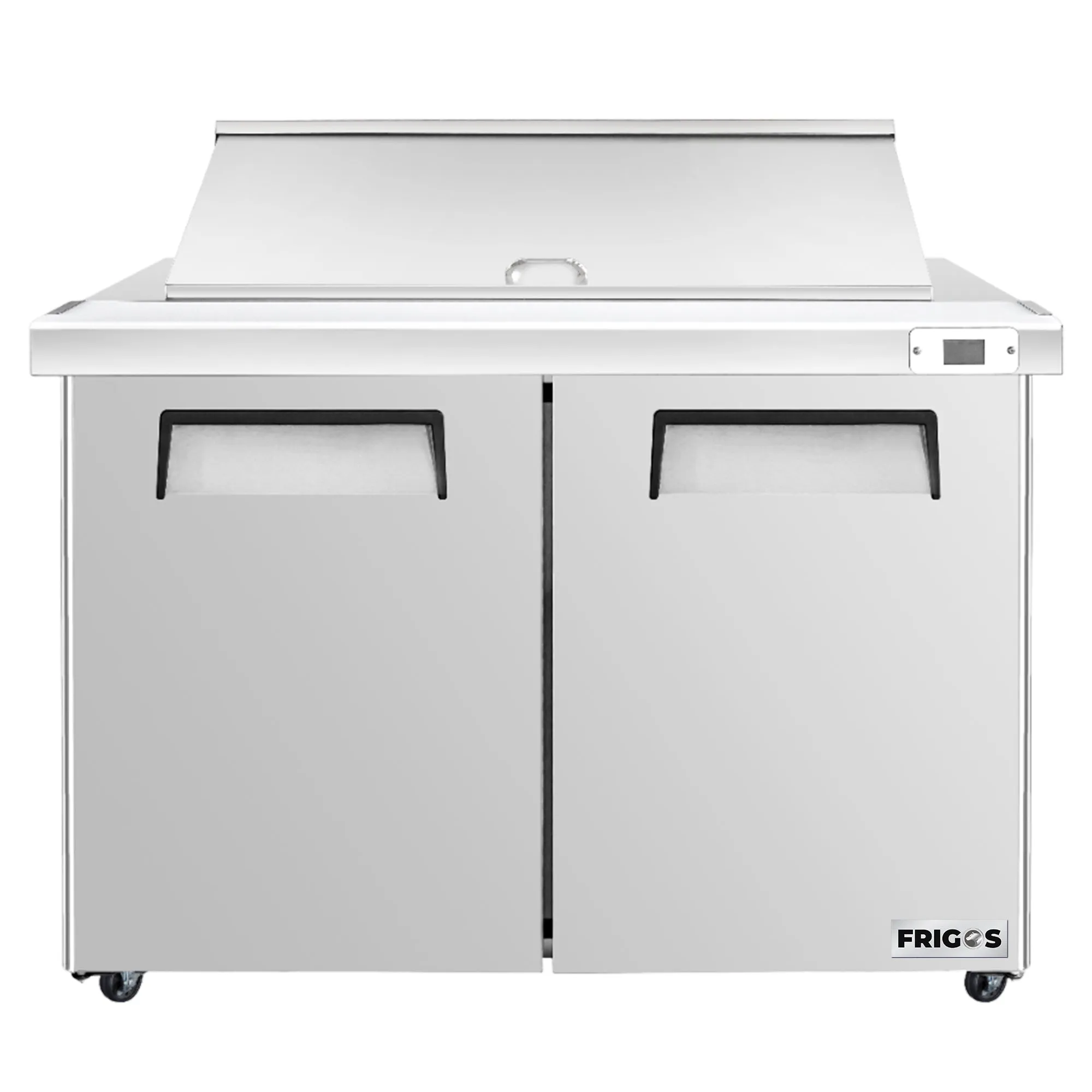 Frigos Platinum FG-SWPTS-48-MT 48" 2 Door Mega Top Refrigerated Sandwich Prep Table