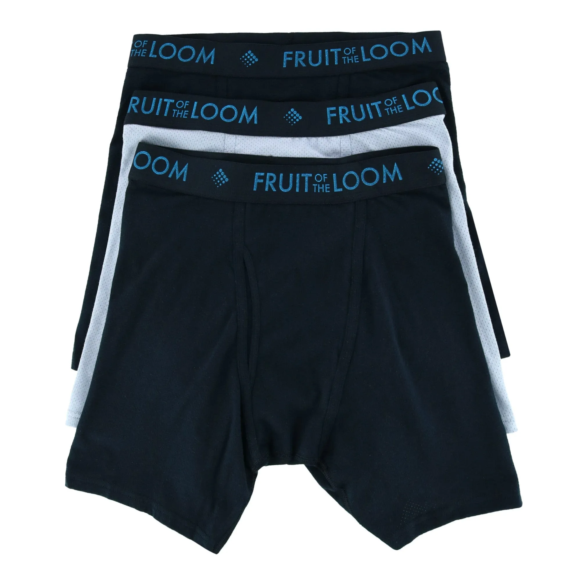 Fruit of the Loom Men's Breathable Micro-Mesh Boxer Brief Underwear (3 Pack)