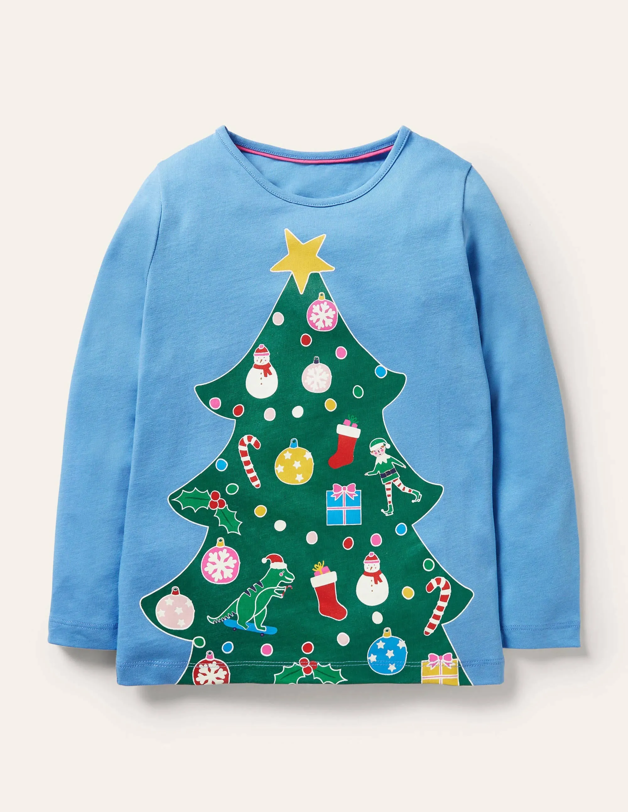 Glow-in-the-dark Logo T-shirt-Bluebell Blue Christmas Tree