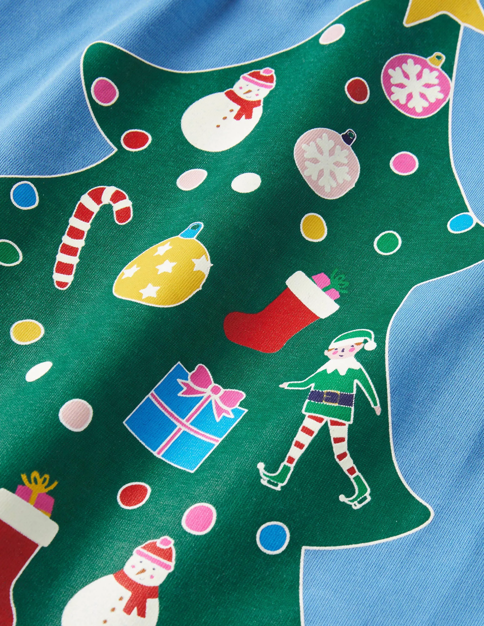 Glow-in-the-dark Logo T-shirt-Bluebell Blue Christmas Tree