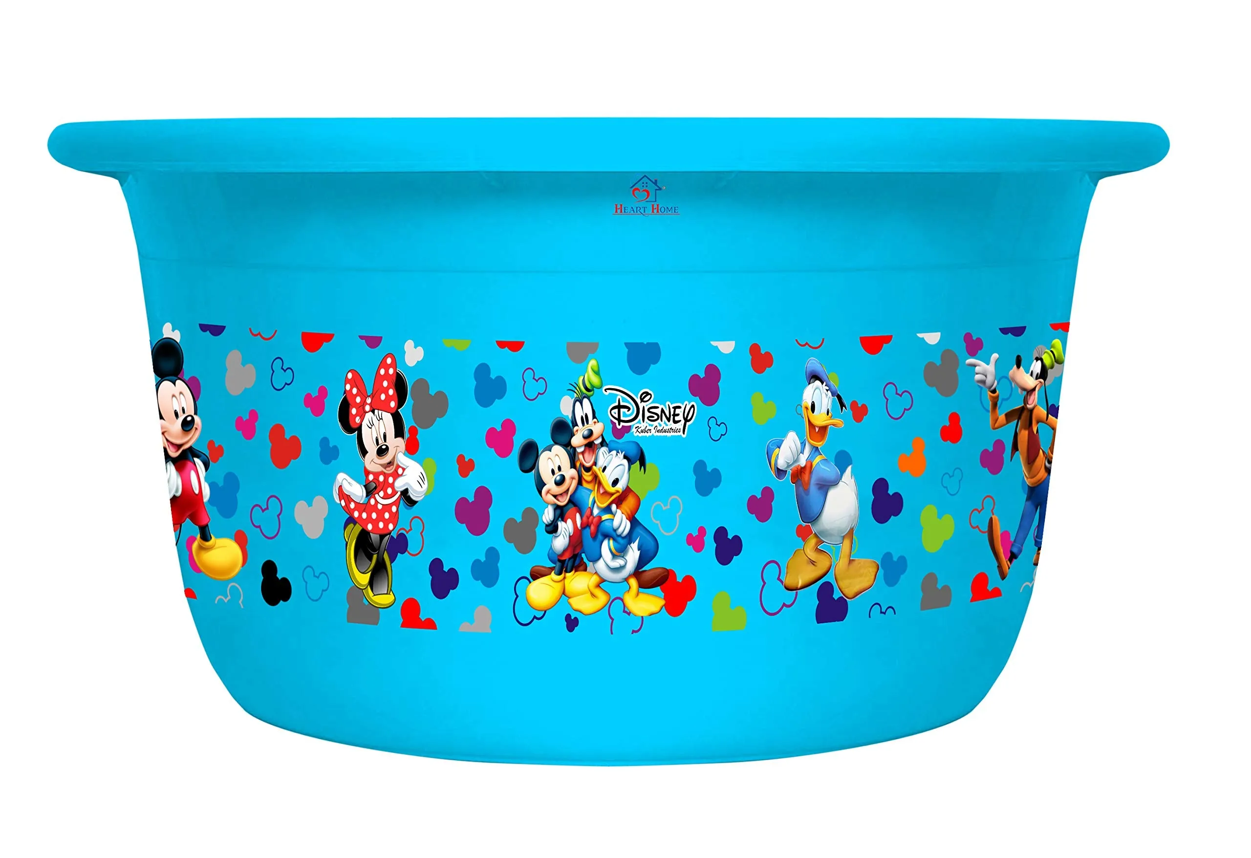 Heart Home Disney Team Mickey Print Unbreakable Plastic Multipurpose Bath Tub/Washing Tub 25 Ltr (Blue) -HS_35_HEARTH17449