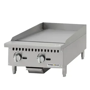 Inferno Blaze Premium IBP-CTG-24 24" Gas Countertop Griddle with Manual Controls – 60,000 BTU