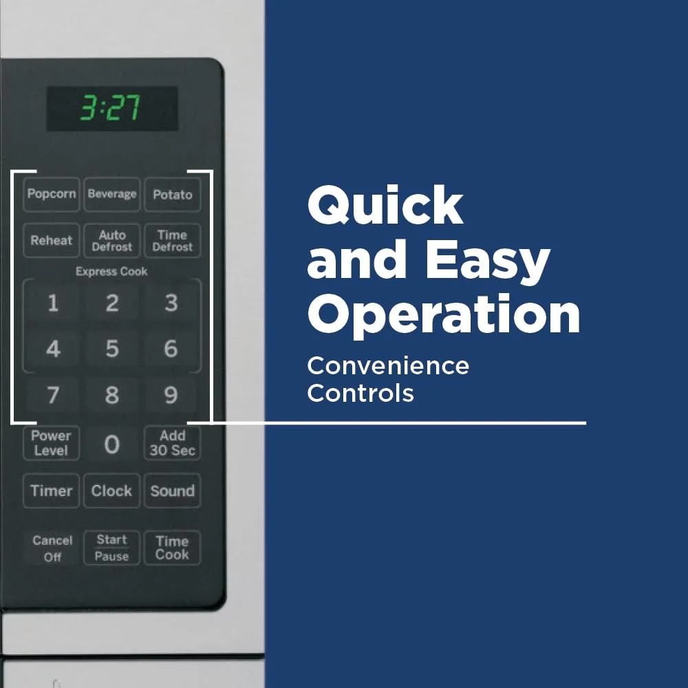 JEM3072DHWW Countertop Oven Microwave, 0.7 Cu Ft, White