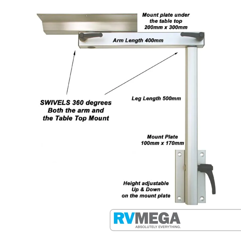 Lagun 605 Adjustable Table Leg