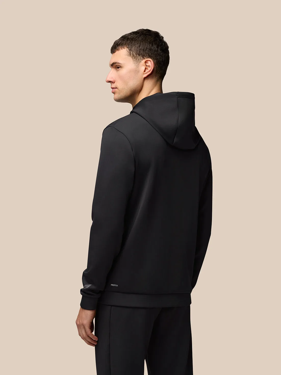 Lightweight Flex Zip-Through Hoodie - Black