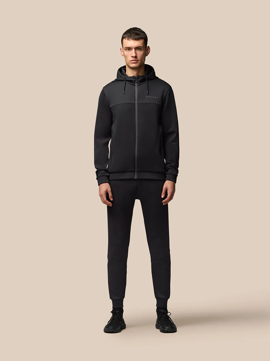 Lightweight Flex Zip-Through Hoodie - Black