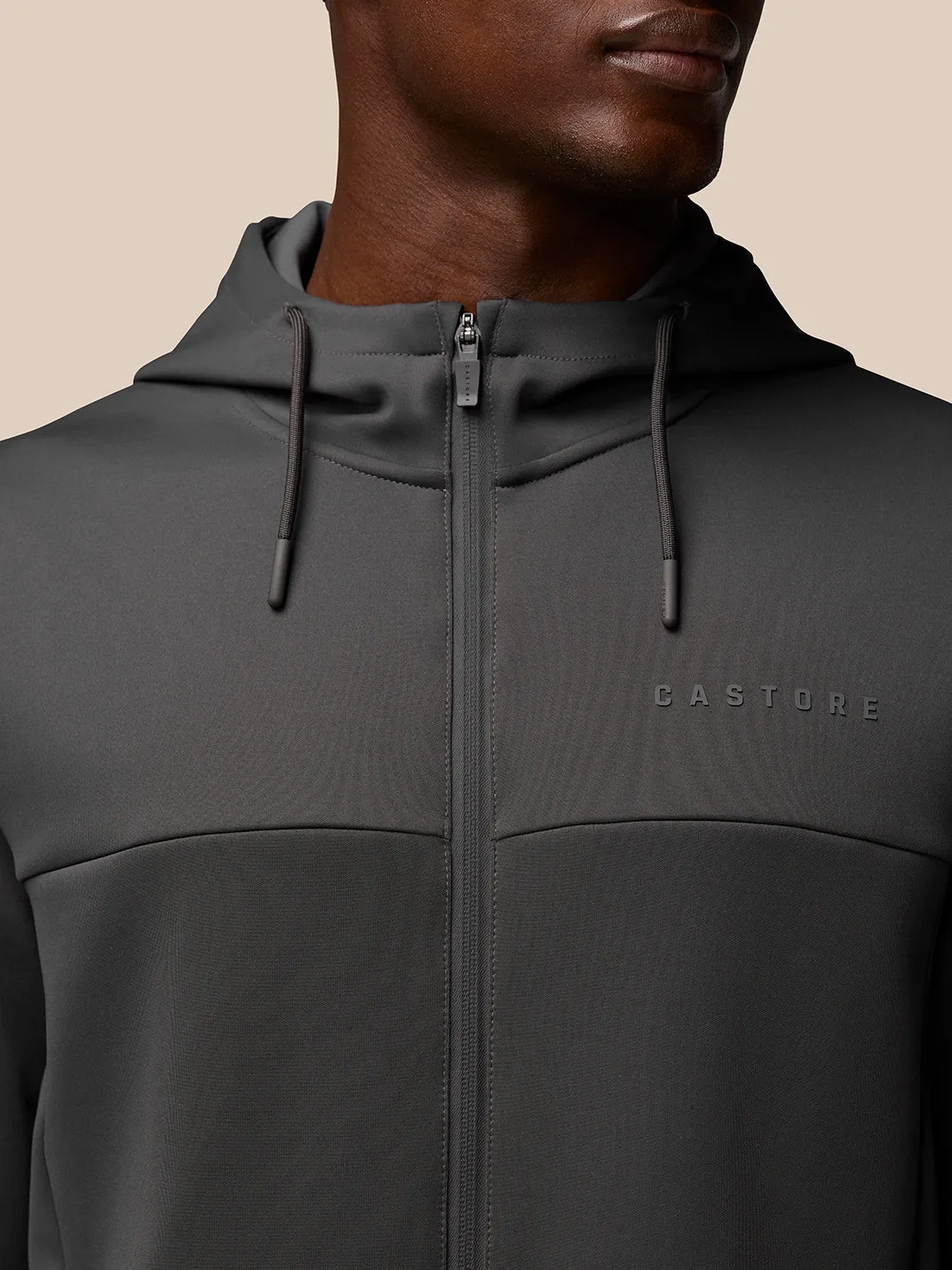 Lightweight Flex Zip-Through Hoodie - Grey
