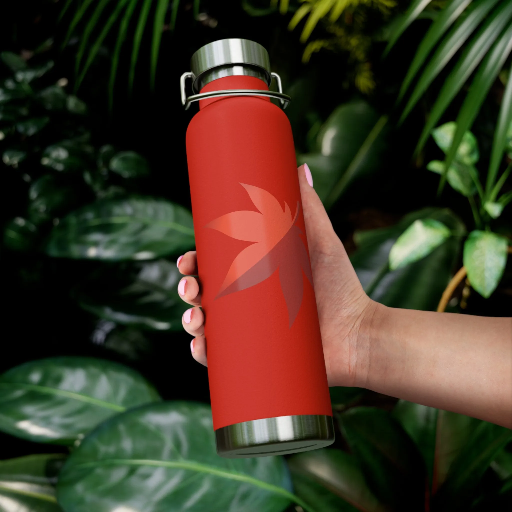 Maplestory Maple Leaf Theme Copper Vacuum Insulated Bottle, 22oz gaming gamer video game water bottle vacuum merchandise gift