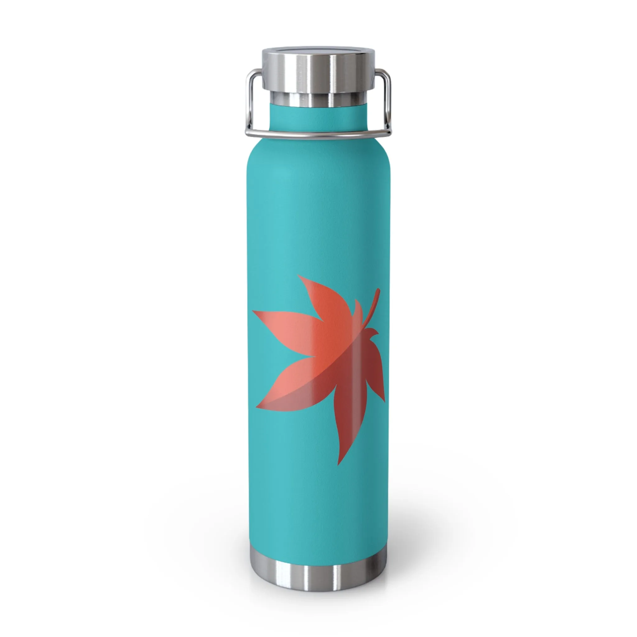 Maplestory Maple Leaf Theme Copper Vacuum Insulated Bottle, 22oz gaming gamer video game water bottle vacuum merchandise gift