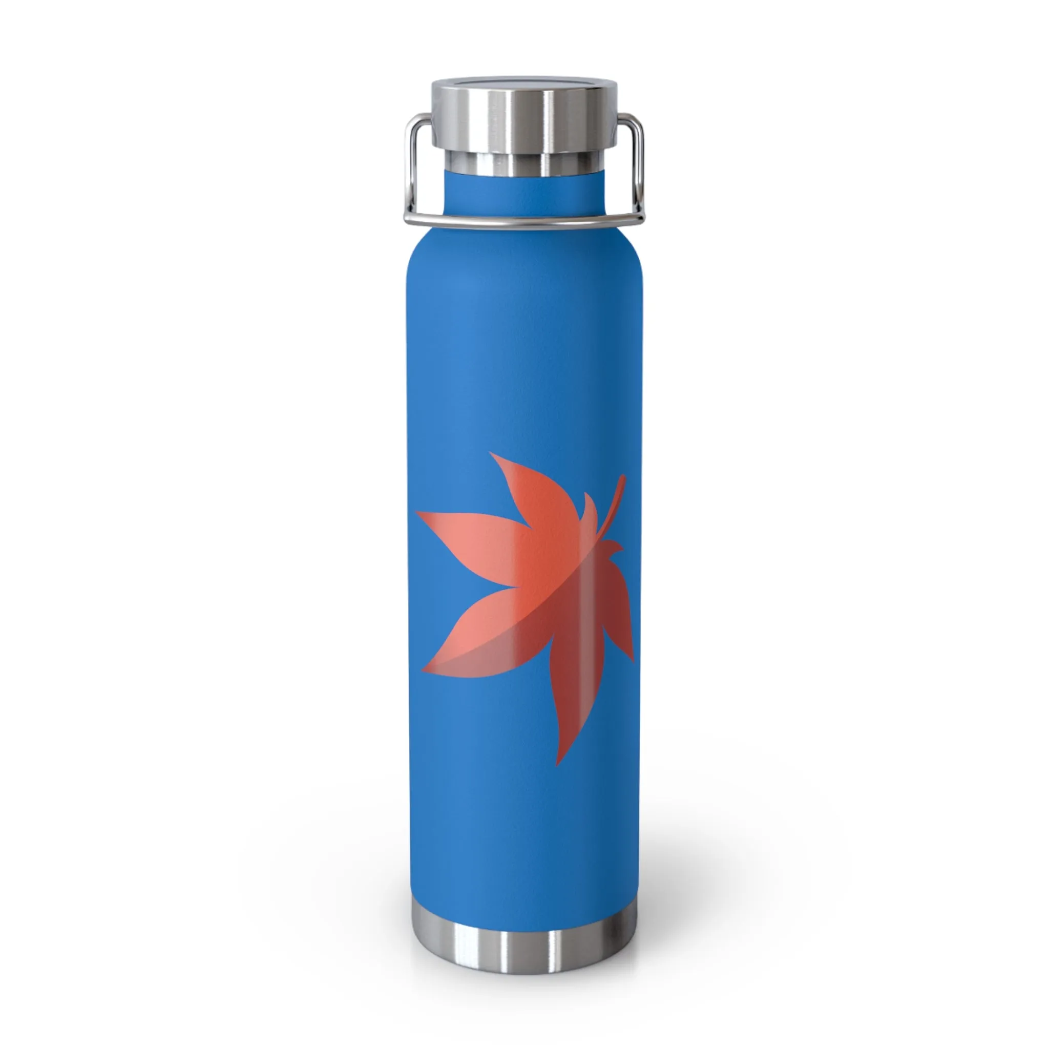 Maplestory Maple Leaf Theme Copper Vacuum Insulated Bottle, 22oz gaming gamer video game water bottle vacuum merchandise gift