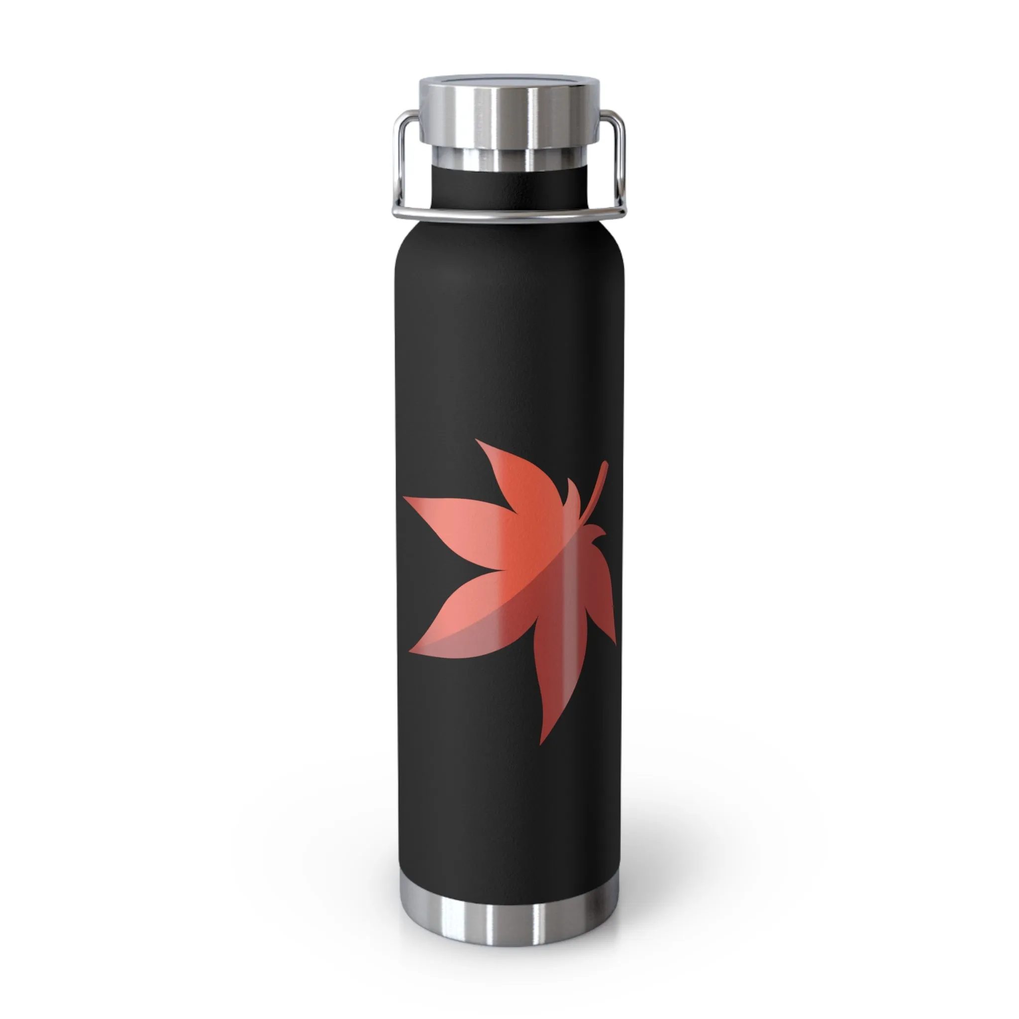 Maplestory Maple Leaf Theme Copper Vacuum Insulated Bottle, 22oz gaming gamer video game water bottle vacuum merchandise gift