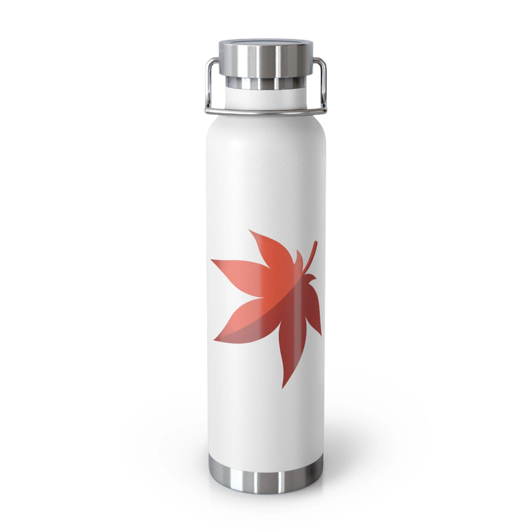 Maplestory Maple Leaf Theme Copper Vacuum Insulated Bottle, 22oz gaming gamer video game water bottle vacuum merchandise gift
