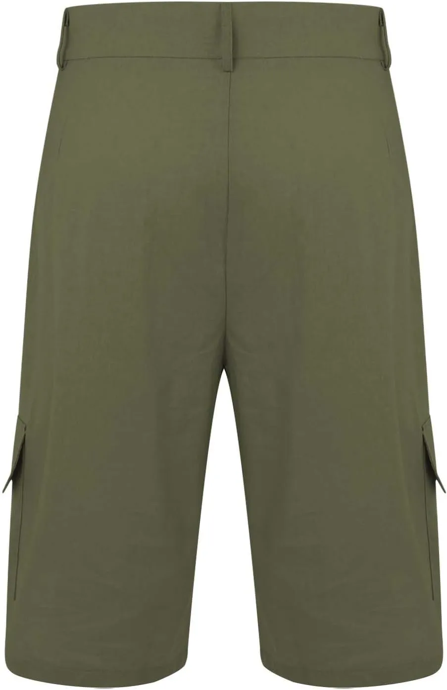 Mens Summer Workout Shorts Cotton and Linen Solid Color Multi Pockets Fashion Beach Pants Combat Vacation Casual Cool Bermuda