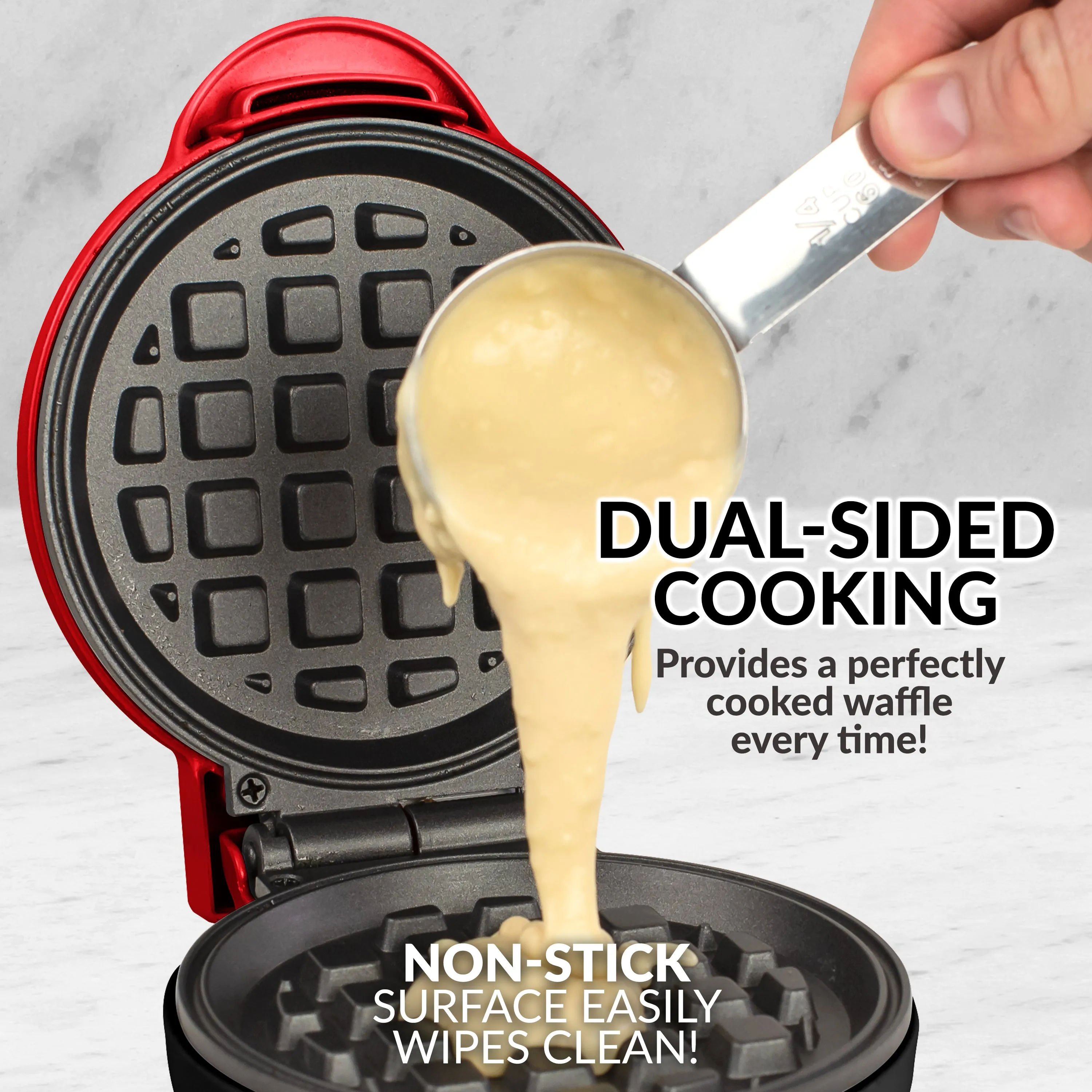MyMini™ Personal Electric Waffle Maker, Red