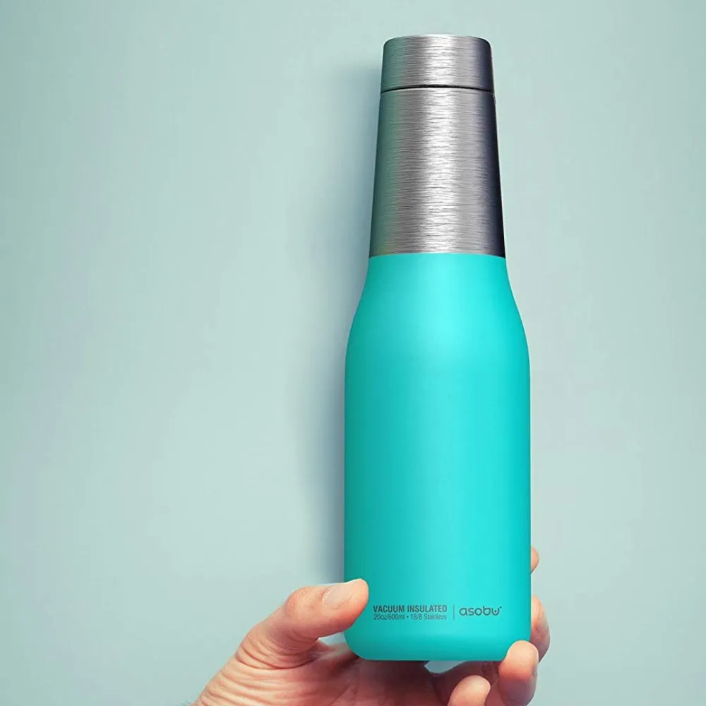 [OPEN BOX] ASOBU Oasis Vacuum Insulated Double Walled Water Bottle Turquoise  600 ml