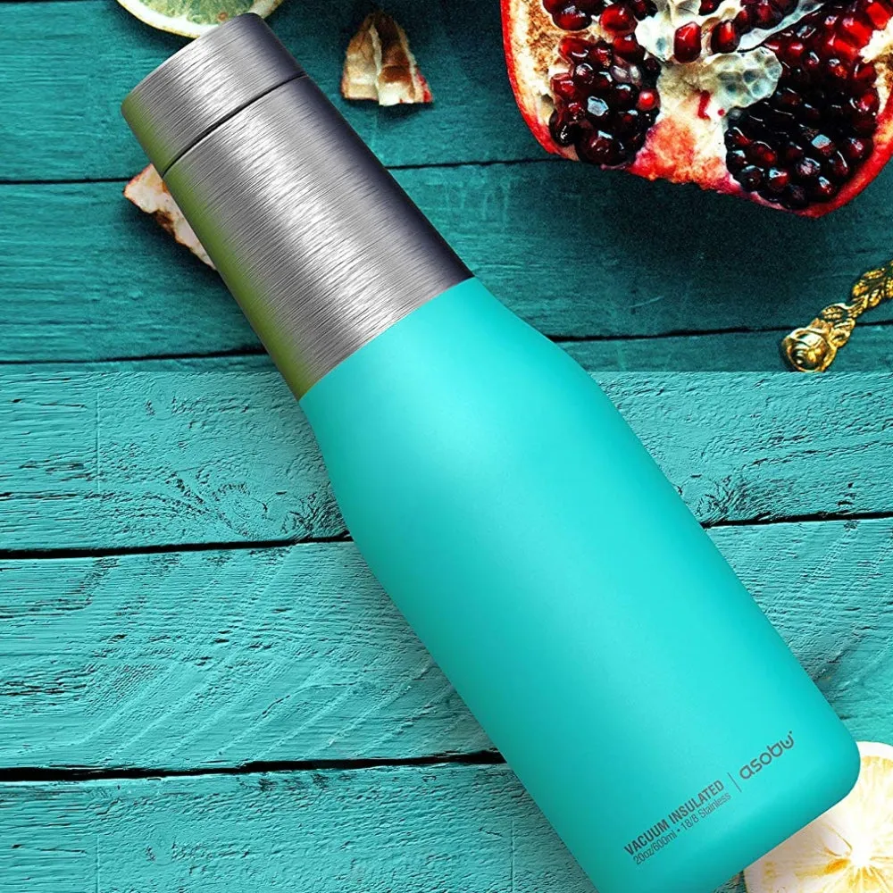 [OPEN BOX] ASOBU Oasis Vacuum Insulated Double Walled Water Bottle Turquoise  600 ml