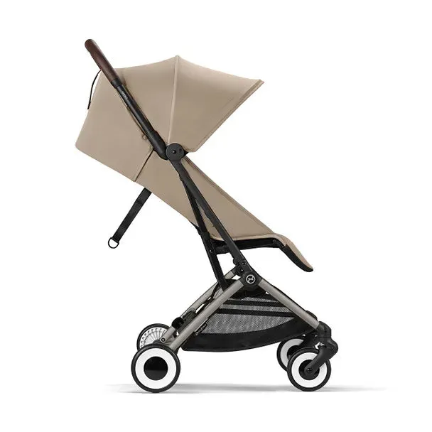 ORFEO Lightweight Stroller - Taupe Frame with Almond Beige Seat