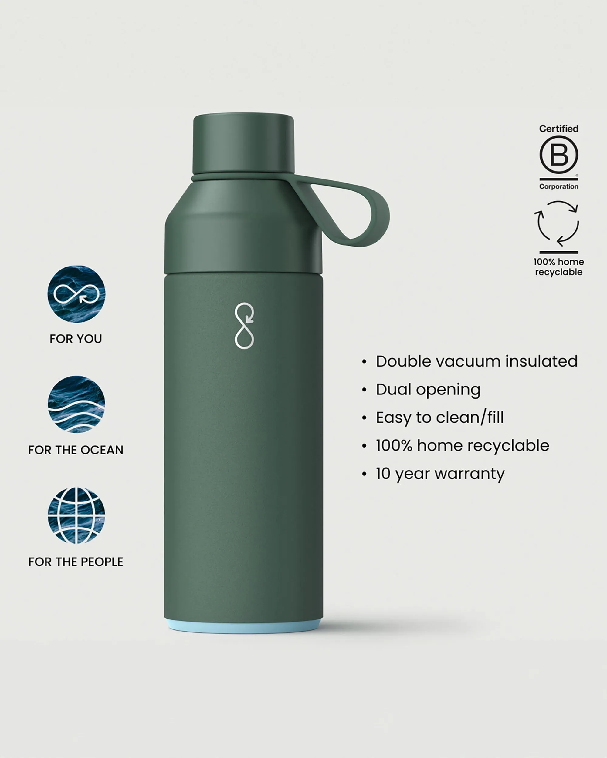 Original Ocean Bottle 500ml - Forest Green