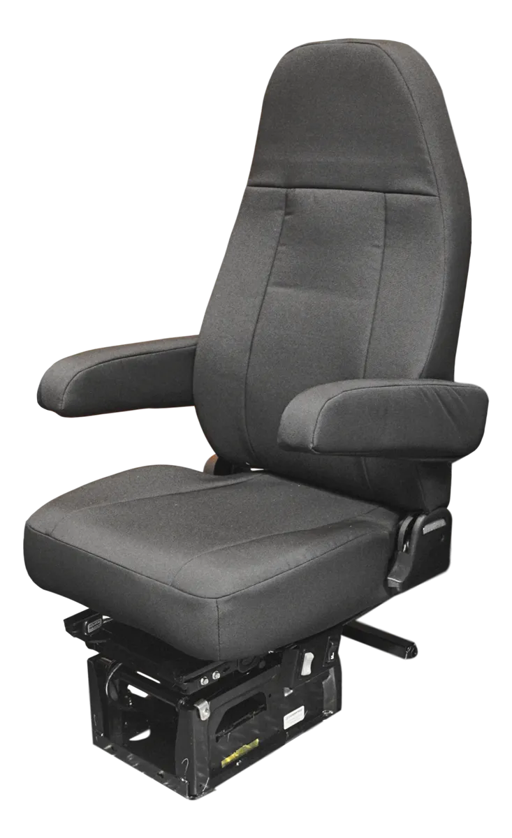 Sears Sentry Truck Seat in Black Cordura Cloth with Dual Arms PN 52A23WMBNNNN