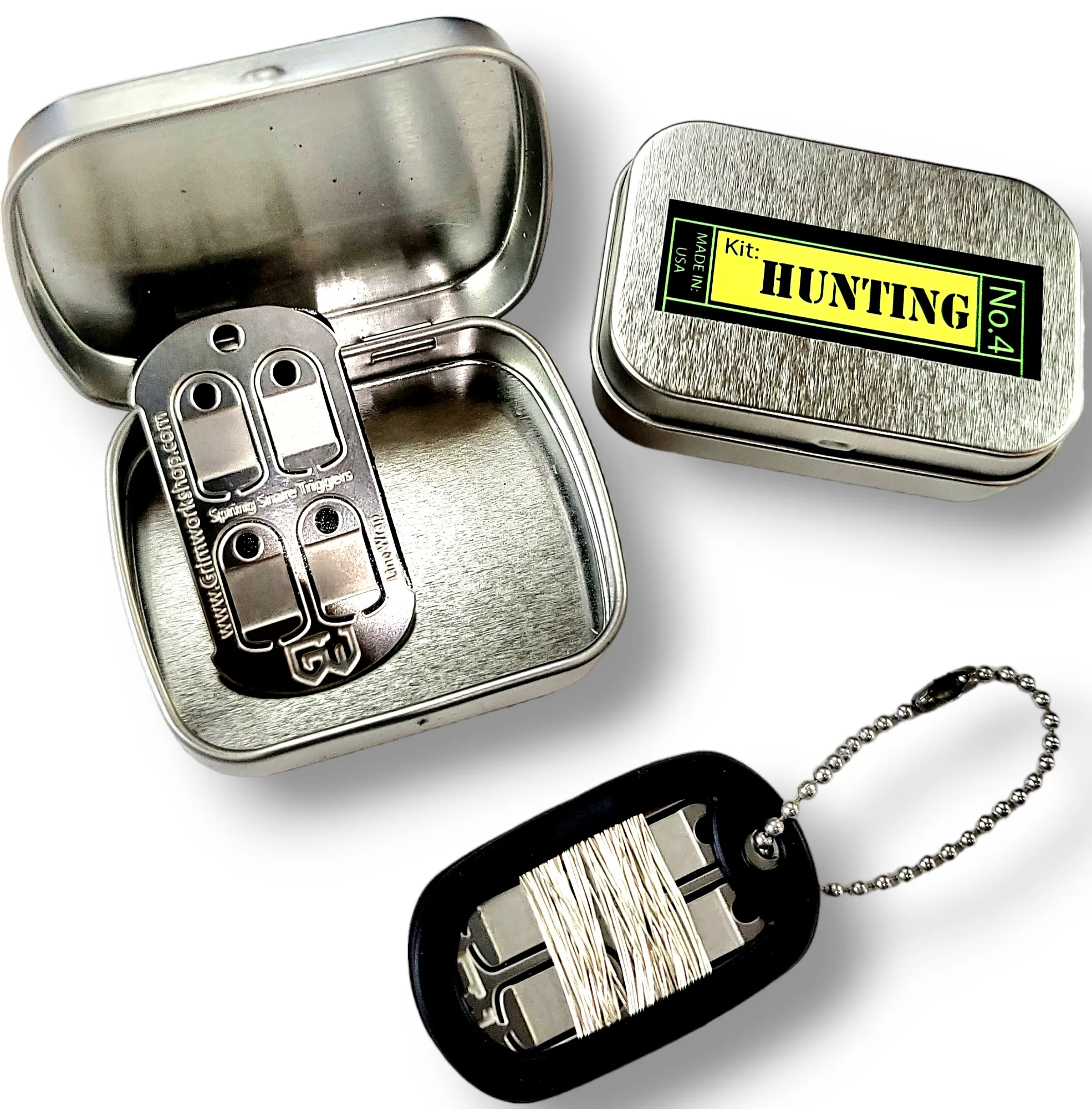 Spring Snare Trap Dog Tag: Trap Necklace