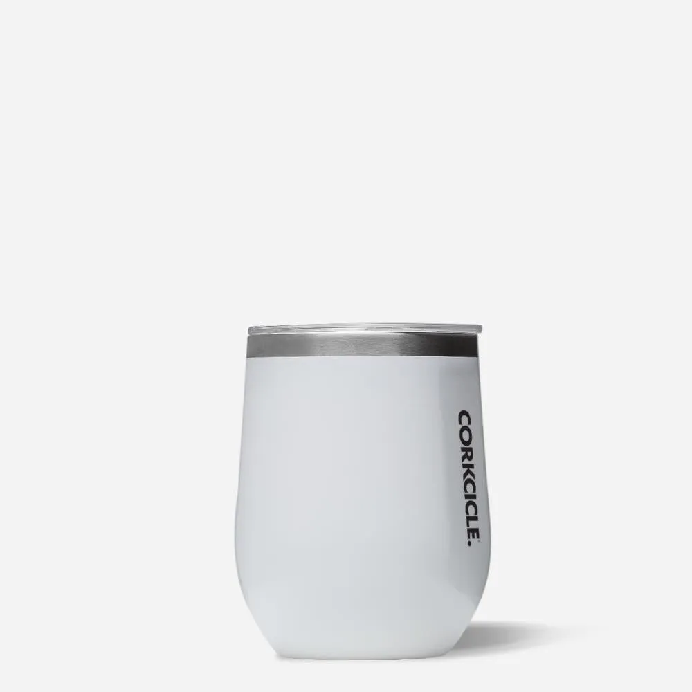 Stemless Wine Cup 12oz (Gloss White)